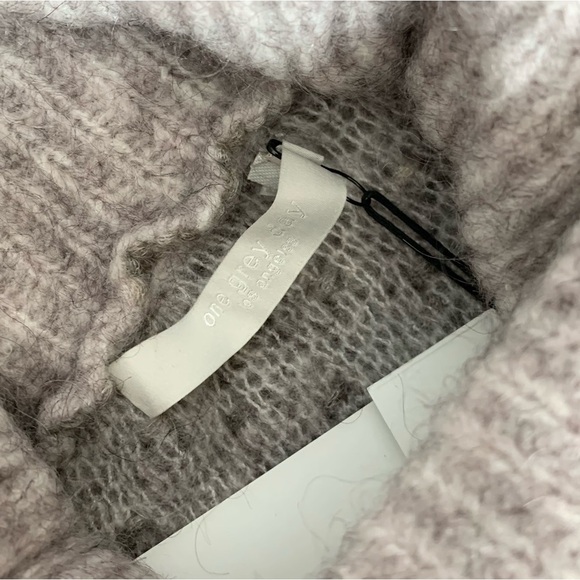 Anthropologie One Grey Day Sweater Turtleneck Knit Mohair Wool Size Small - Picture 13 of 16
